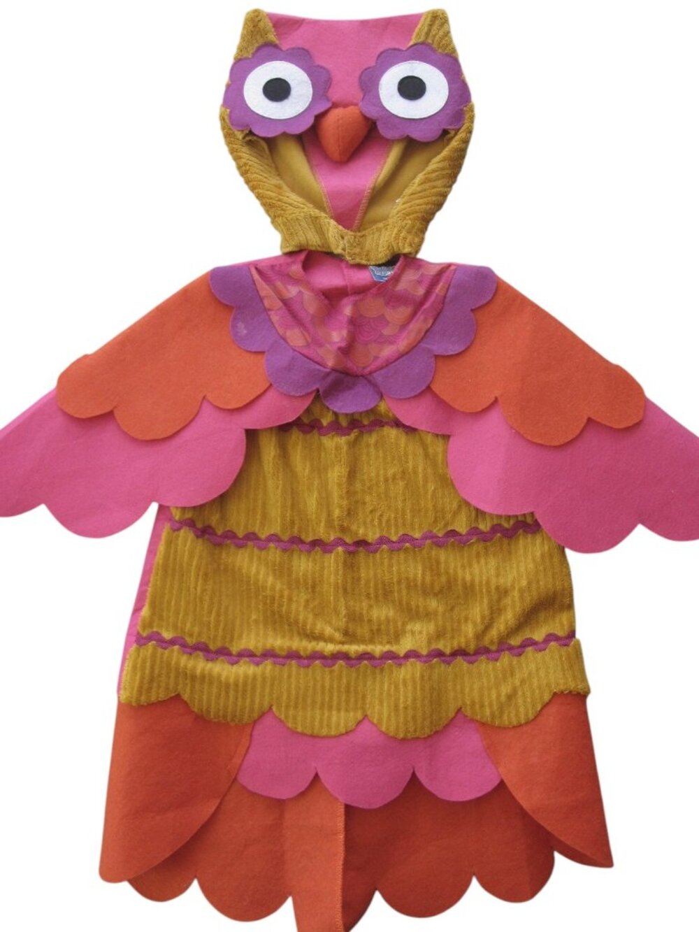 Disguise Owl Costume Toddler Size 2T Colorful Felt HALLOWEEN Too Cute to Spook